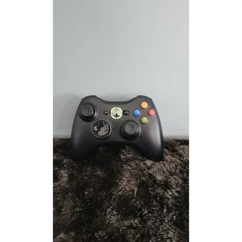 Microsoft Xbox 360 Black Wireless Controller OEM Genuine Model 1403 Tested...